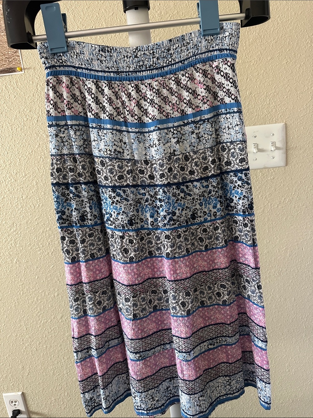 Joe B Boho Kids Maxi Skirt in Blue, Pink, and Black
